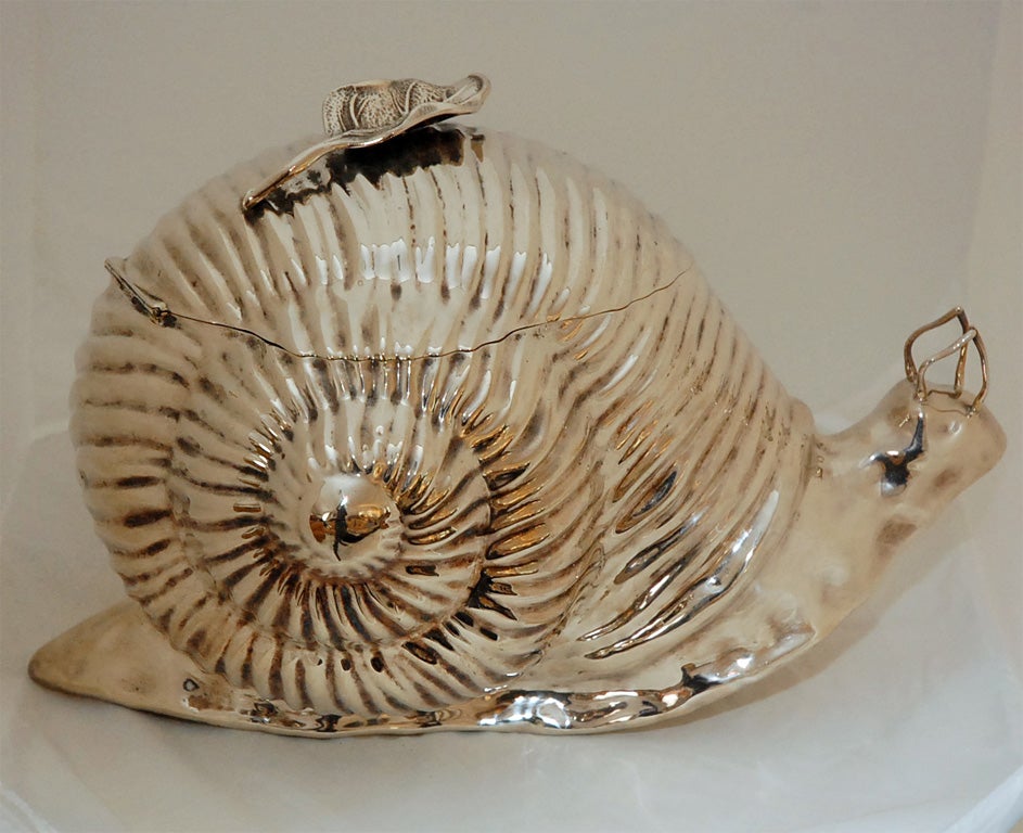 Mid-20th Century Italian Silver Plated Snail Ice Bucket