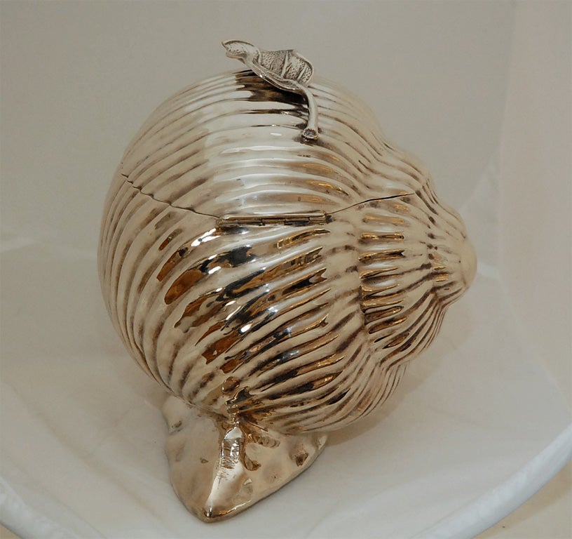 Italian Silver Plated Snail Ice Bucket 1