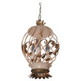 Italian Tole and Gilt Metal Hanging Lantern