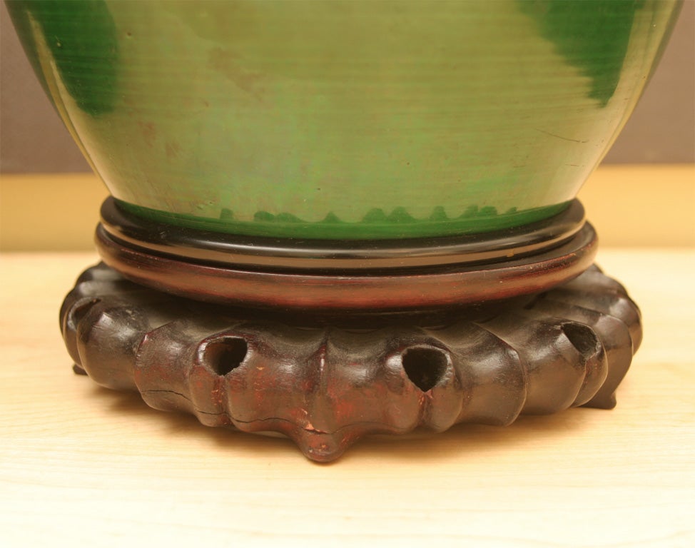 Pair of Green Ginger Jars