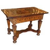 18th century Dutch Baroque oyster veneered center table.