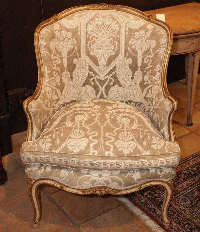 Painted Nineteenth century French gold leaf and painted bergere.