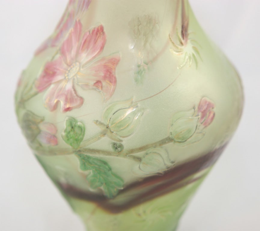 20th Century Burgun and Schverer Cameo Glass Vase