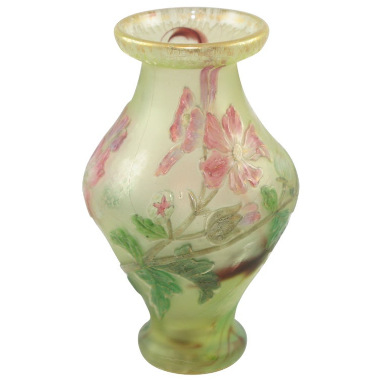 Burgun and Schverer Cameo Glass Vase