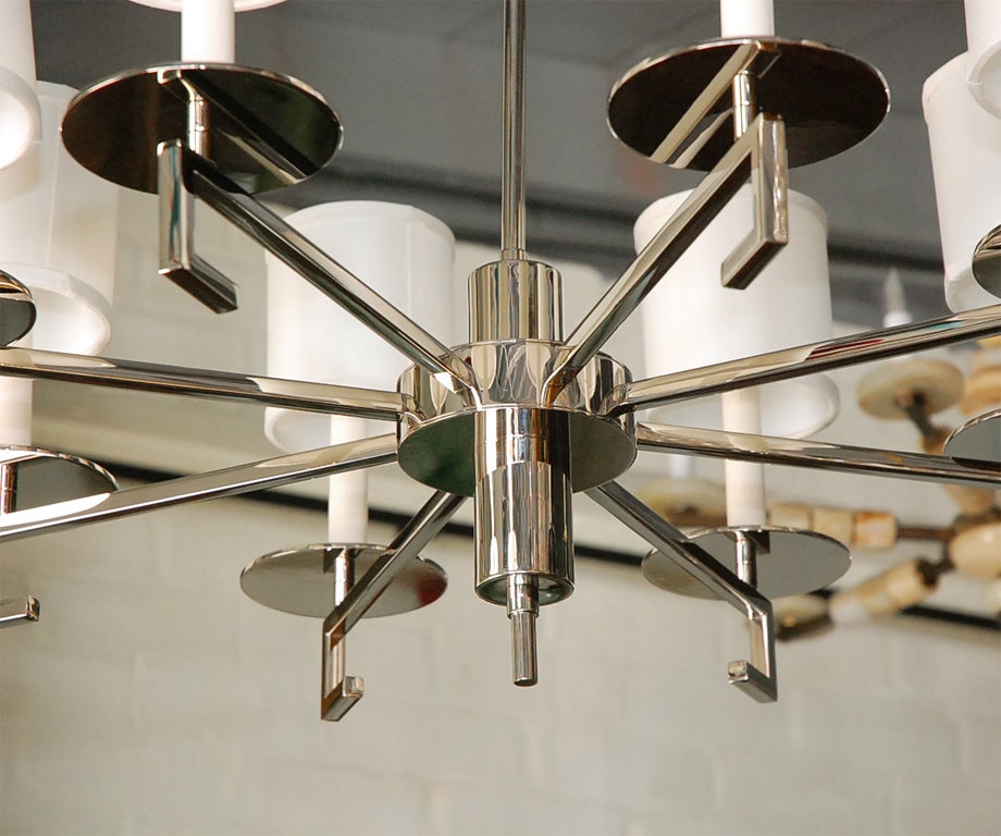 Paul Marra Design Greek Key Chandelier For Sale at 1stDibs