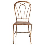 Gilded Faux Bamboo Chair