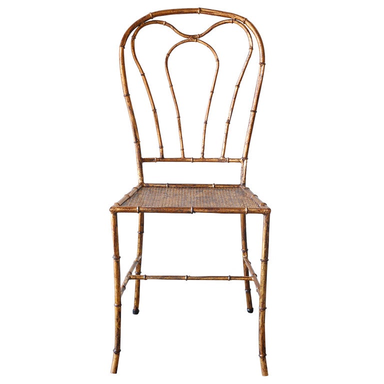 Gilded Faux Bamboo Chair