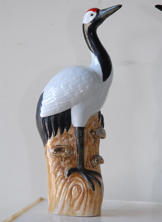 Pair of Chinese Porcelain Cranes 1