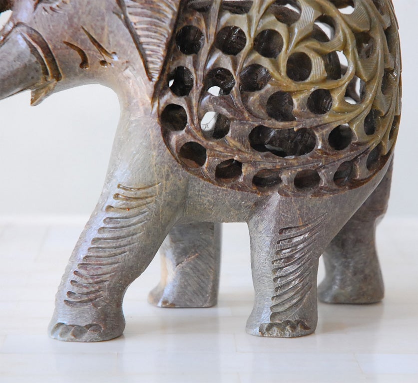 Mid-20th Century Jade Elephant