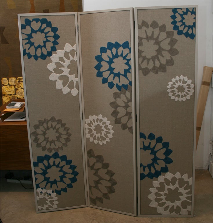 Judy Ross Embroidered Screen "Carousel"