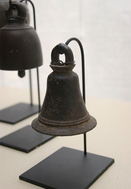 Burmese Bronze Bells on Stands 2