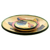 Handpainted copper plates from Madagascar.