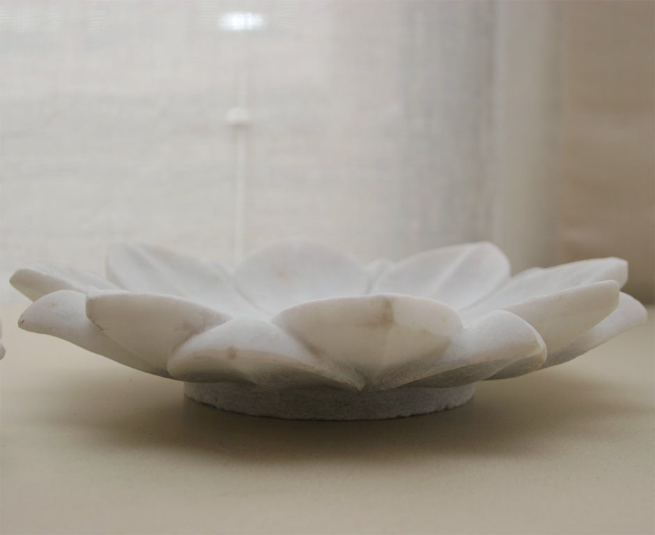 Indian Marble Lotus Flower Plate 1
