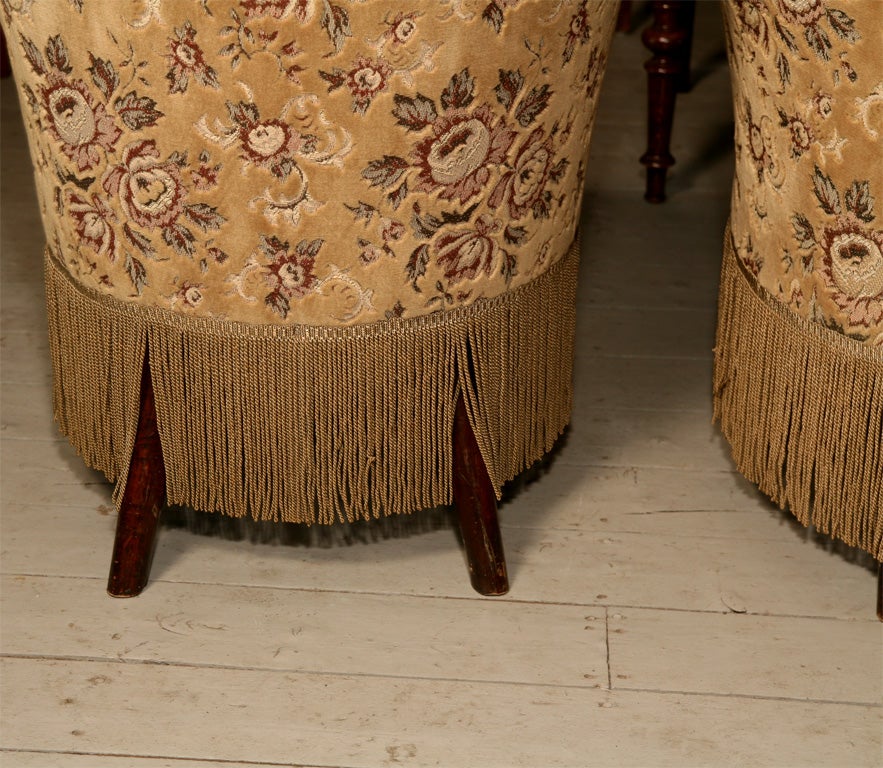 20th Century Pair of late Victorian Boudoir Chairs