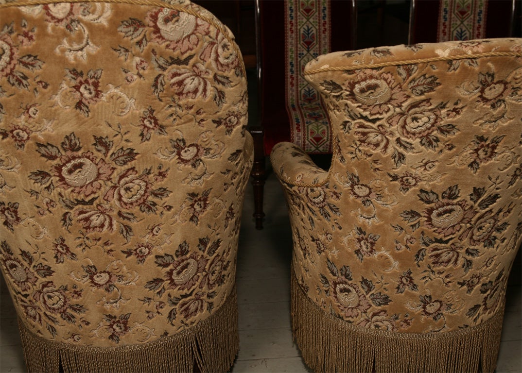 Pair of late Victorian Boudoir Chairs 2