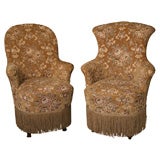 Antique Pair of late Victorian Boudoir Chairs