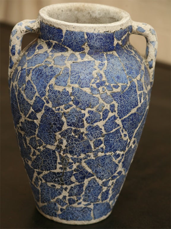 American Blue Crackle Vase by Bouck White