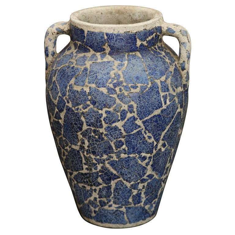 Blue Crackle Vase by Bouck White