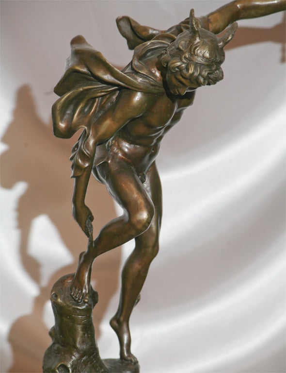 BRONZE SCULPTURE OF MERCURY SIGNED BY 