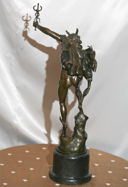 BRONZE SCULPTURE OF MERCURY SIGNED BY 