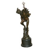 BRONZE SCULPTURE OF MERCURY SIGNED BY "GIAMBOLOGNA"