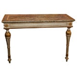 NEOCLASSICAL STYLE PARCEL GILT AND PAINTED CONSOLE