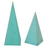 Vintage Pair of Turquoise Pyramids