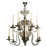 Baroque Silver Plate Chandelier