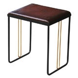 French Art Deco Small Wrought Iron Bench