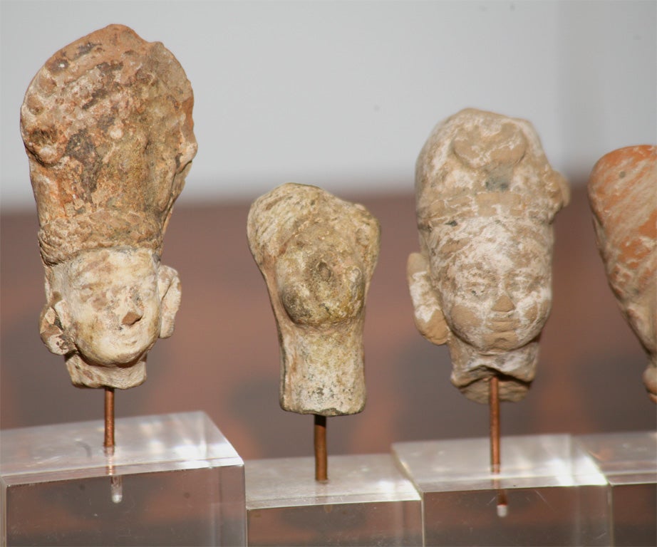 18th Century and Earlier A Set of Ancient Pottery Busts