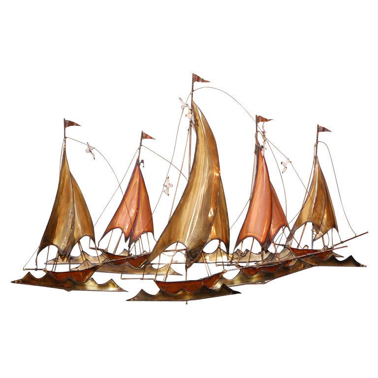 Metal Sailboat Wall Art metal sailboats wall sculpturecurtis jere at 1stdibs Metal Sailboat Wall Art metal sailboats wall sculpturecurtis jere at 1stdibs