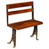 Antique American School Bench for Two, c. 1920