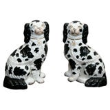 Antique Pair Staffordshire Spaniels