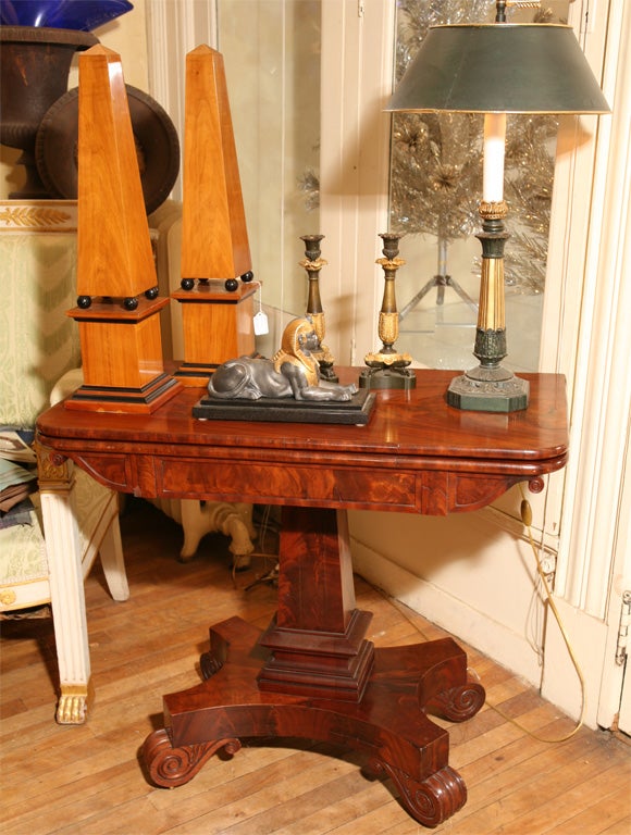 Boston Classical Card Table by Isaac Vose 1