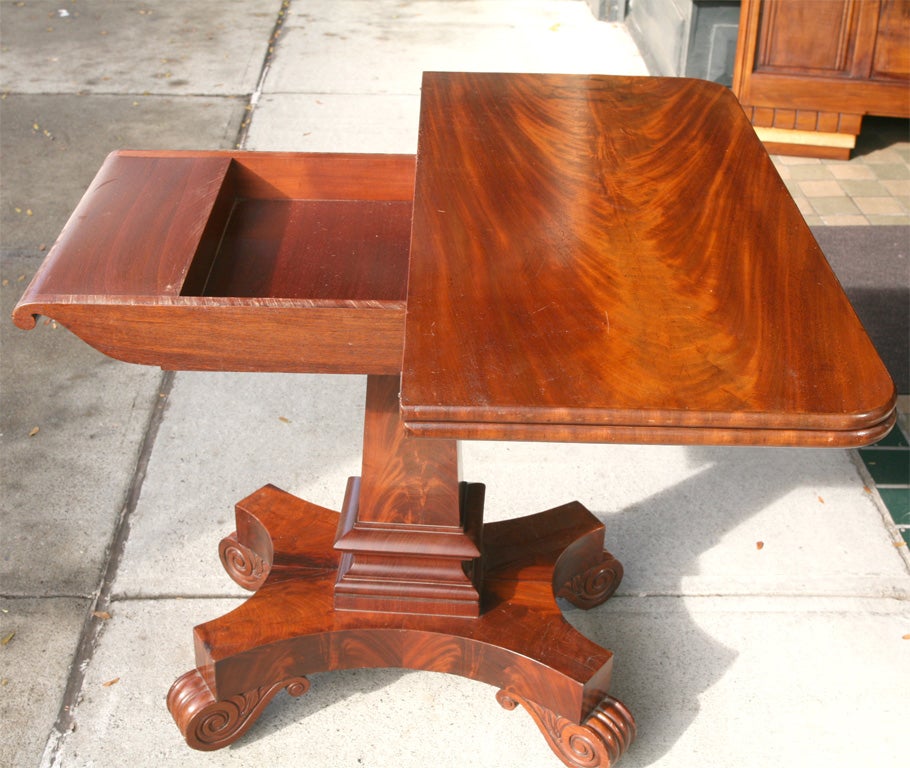 Boston Classical Card Table by Isaac Vose 2