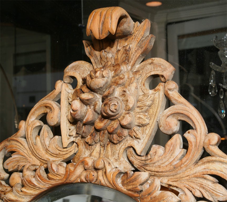 Victorian Large Scottish Carved Pine Mirror For Sale