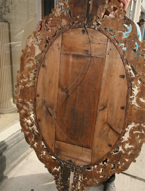 Large Scottish Carved Pine Mirror For Sale 1