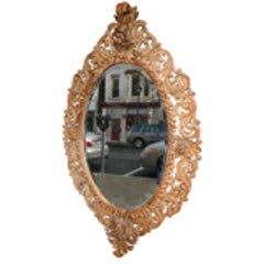 Large Scottish Carved Pine Mirror 1