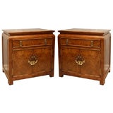 Pair Burl Side Tables by Century
