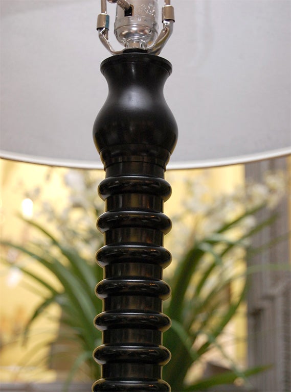 Ghee Black Twist Floor Lamp With Shade For Sale 2