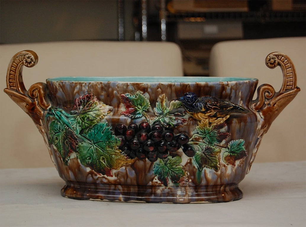 large majolica planters