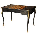 Turn of the Century French Louis XIV Inspired Ebonized Tric Trac