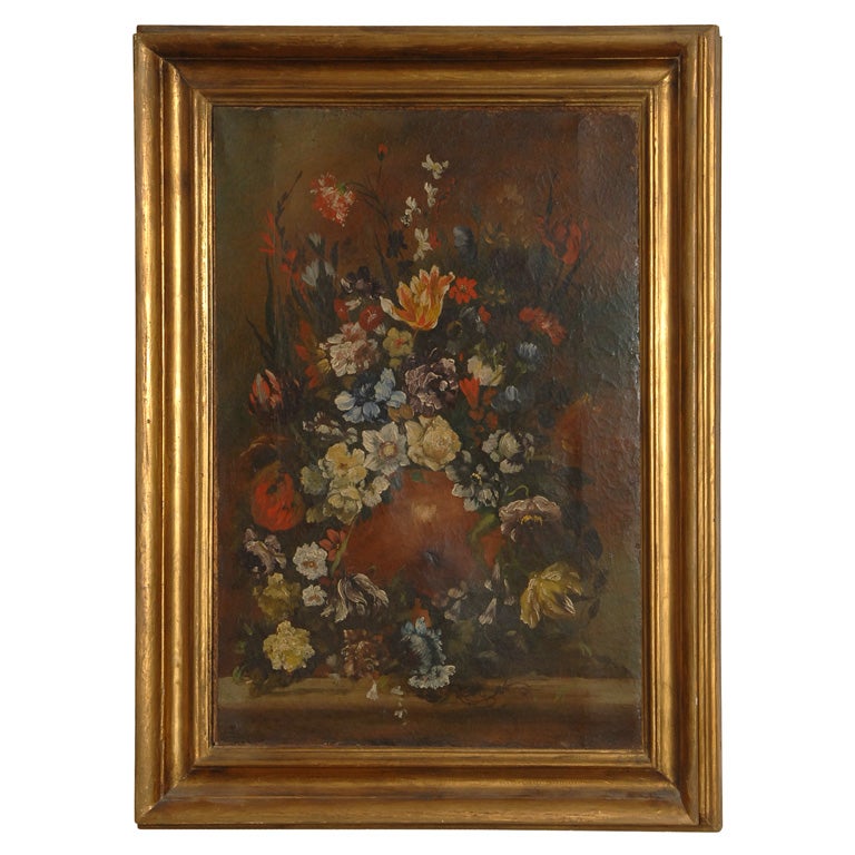 Antique Floral Painting For Sale