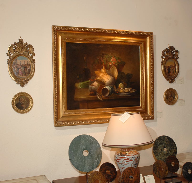 Pair Small 18th Century Paintings