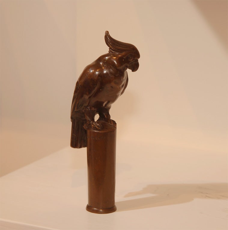 20th Century Bronze Cockatiel For Sale