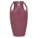 Deco-Inspired Pink Japanese Awaji Pottery Vase