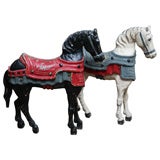 Vintage Pair of Carnival Horses
