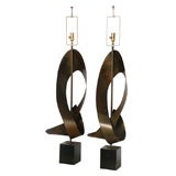 Pair Sculptural Lamps by Laurel