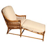 Fine & Rare Rattan Lounge Chair / Chaise Lounge