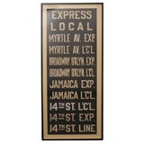 Vintage NY Subway Sign